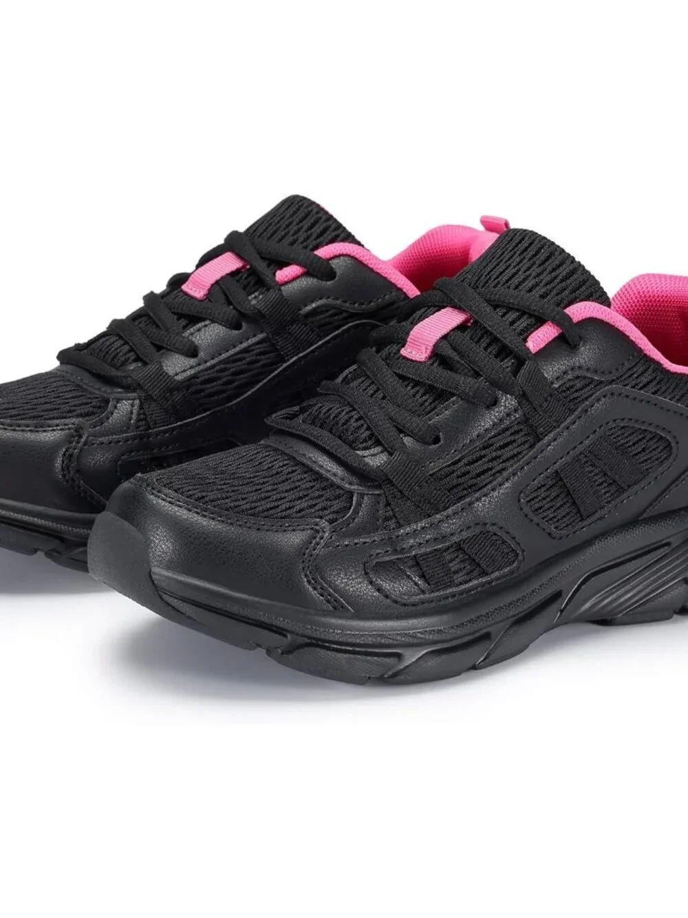 Women's Black Rose Red Walking Shoes Comfortable Running Casual Tennis Sneakers